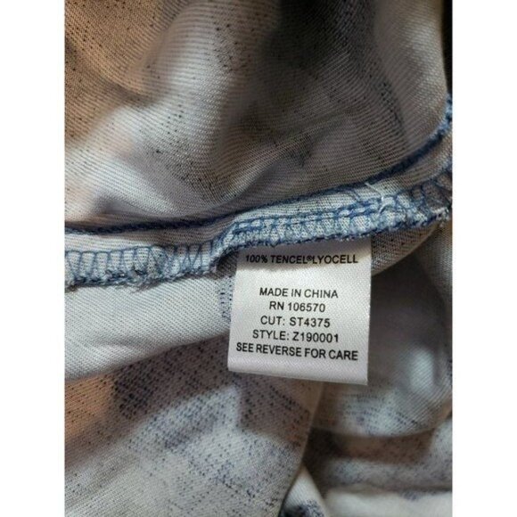 Elliott & Vine Womens Blue Camouflage Tiered dress with pockets Size 2X New - Picture 9 of 16